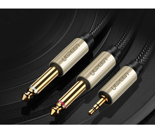 UGREEN AV126 Kabel TRS 3.5 mm do 2x TS 6.35 mm - 2m szary - 1489009 - zdjęcie 4